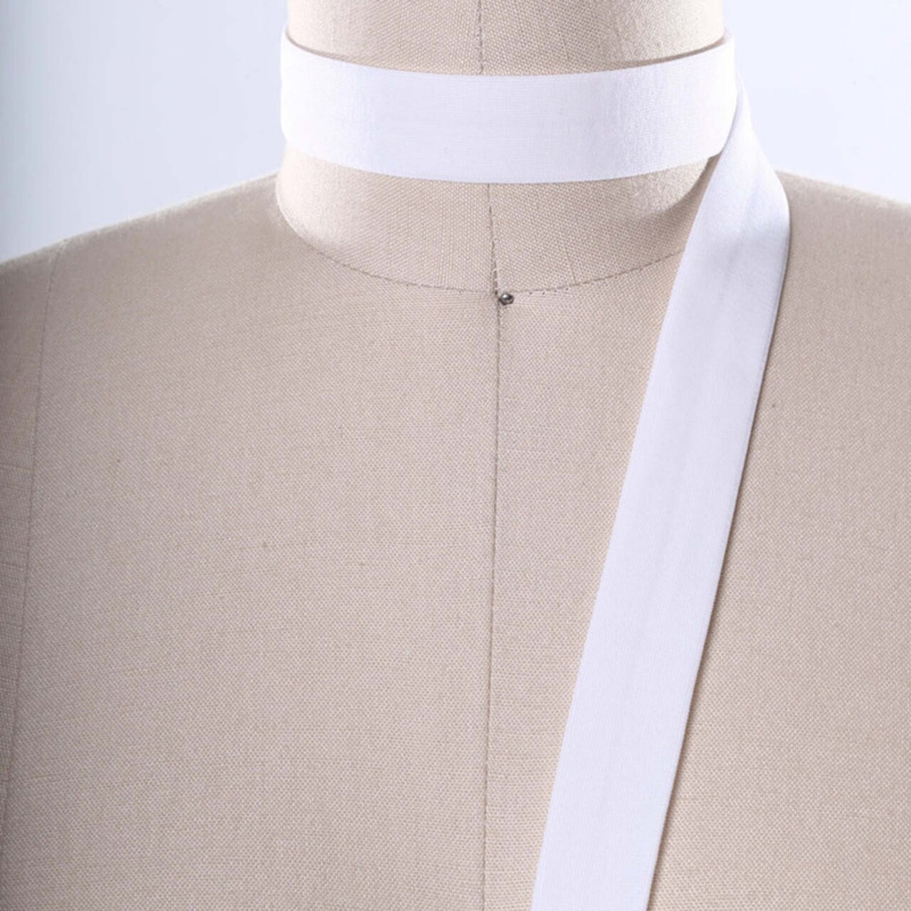 3 Yards White Fold Over Bias Soft Elastic 5/8" For Face Masks Hair Accessories